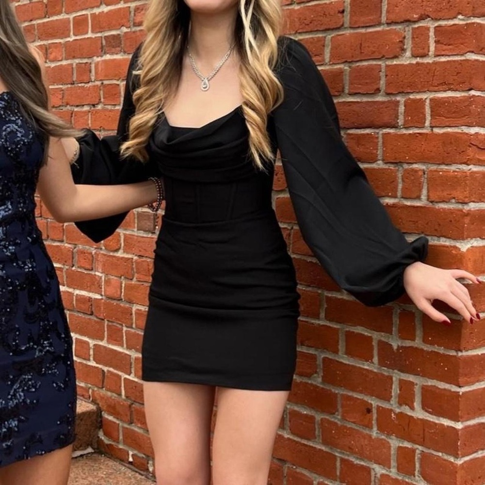 Princess Polly Black Long Sleeve Dress